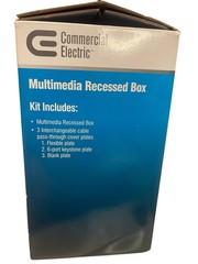 Commercial Electric Multimedia Recessed Box 1-Gang TV White Audio HDMI