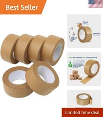 Kraft Packing Tape, Brown Kraft Gummed Tape for Packing Boxes, Shipping Cardb…
