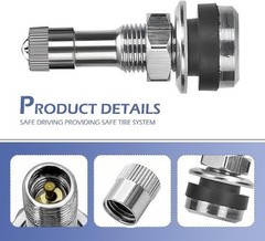 4 PCS Metal Valve Stems, Tire Valve Stems Outer Mount for Tubeless Tires, Fits 0