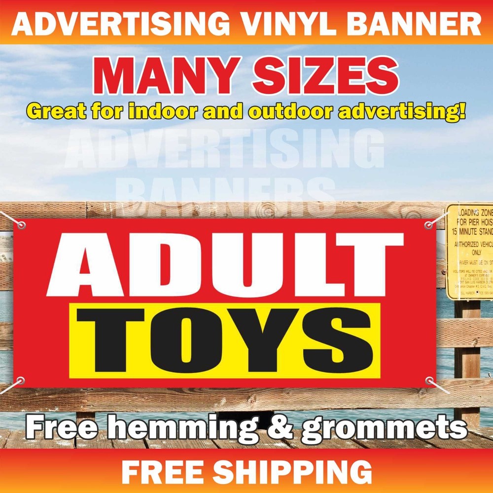 ADULT TOYS Advertising Banner Vinyl Mesh Sign Sex Novelty Shop