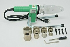 110V – HDPE Pipe Fusion Welding Tool w/ Case & 1/2, 3/4, 1 & 1-1/4″ IPS Sockets