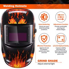 2Pack Large View Area True Color Welder Helmet Auto-Darkening Welding Hood/Mask