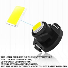 10PCS Blue LED Car Interior Lights, 12V 3030 SMD Chip Dash Ins Color: Ice Blue