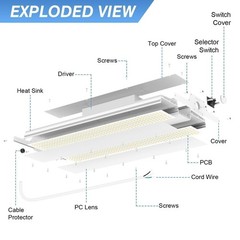400W LED Linear High Bay Light With Microwave Sensor Warehouse Gym Light 60000LM