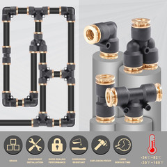 31 PCS DOT Air Brake Line Fittings 1/4″ 3/8″ Push to Connect Fittings Quick Conn