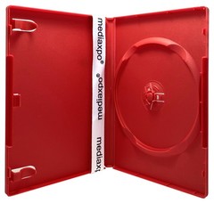 100 STANDARD Solid Red Color Single DVD Cases & 100 OPP Bags