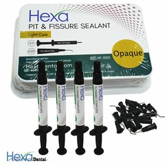 Pit and Fissure Sealant HF-1000 2gr x 4, Pre-Bent Tips x 20 Opaque Hexa 2/4/6/10