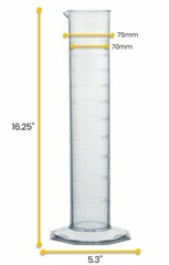 Measuring Cylinder, 1000ml – Class A – TPX – Eisco Labs
