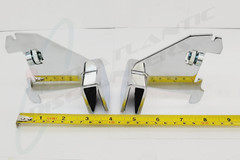 2 SSW 3″ Chrome Dimensional Hangrail Bracket for Rectangular Slotted Standards