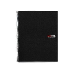 Miquelrius 8-subject Lined Poly Notebook 8.5 X 11 – Black