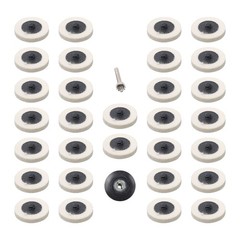 30 Pcs 2″ Wool Disc Polishing Buffing Pads Wheels Pad Holder with 1/4″ Shank