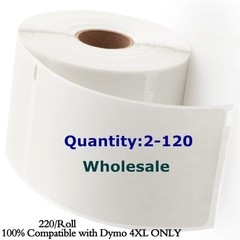 220/Roll DYMO 4XL Direct Thermal Shipping Postage Labels 4×6 1744907 compatible
