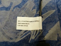 Barco B562208 Bizlink KS10070-275 Display Port 1.2 to Active HDMI 2.0 Dongle EC9