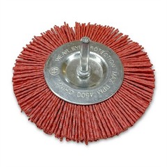 4″ Nylon Flat Brush 1/4″ Shank Coarse 3 Pack Abrasive Drill Brush Wheel