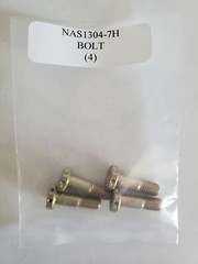 NAS1304-7H Hex Bolt 1/4-28 X 57/64 Drilled Head Plated Steel – Lot of 4