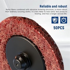 50PCS 2″ Quick Change Surface Conditioning Sanding Discs R Type Medium Grit US