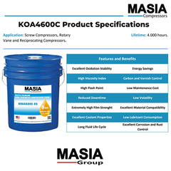 Comp Air SSL-50 Lubricant ISO 46 – 4000 Hours – 5-gal Pail