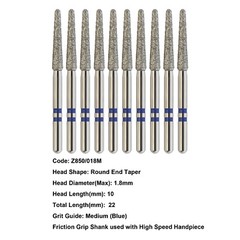 Dental Diamond Bur Zirconia Cutting Bur Round Football FG Fine Medium Grit Z856