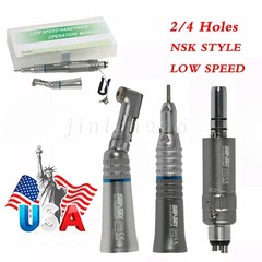 Dental Low Speed Straight/Air Motor/Contra Angle Handpiece 2Holes/4Holes