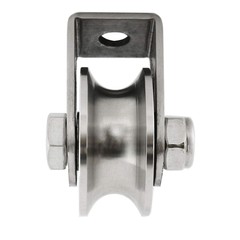 V Groove U Groove Stainless Steel Lifting Pulley Silent Pulley 800lb Silver Tone
