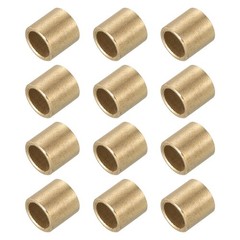 5mm Bore x 7mm OD x 8mm Length Sleeve Bearings Gold Tone 12 Pack