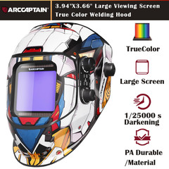 ARCCAPTAIN Welding Helmet Auto-Darkening Filter 4 Sensors Adjustable Shade