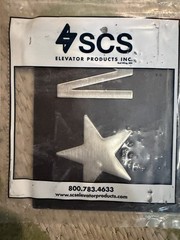SCS Products Elevator Jamb Plate Sign with Raised Floor Number and Braille STARM