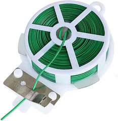 Twist Tie, 328 Feet (100M), Green Cable Ties with Cutter, Garden Plant Ties Reus