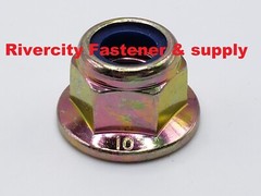 M8-1.25 Nylon Insert Flange Lock Nuts 8mm x 1.25 Flanged Stop Nut 8×1.25 ZY