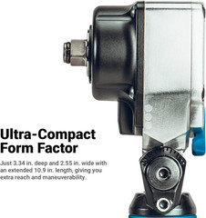 3/8 In. Flex-Head Air Angle Impact Wrench, 220 Ft. Lbs.