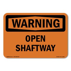 Open Shaftway ANSI Warning Sign Metal Plastic Decal