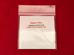 Alpha-Film Rad-Film 2.75X2.75″ for 2” ZnS(Ag) opaque window for Alpha Radiation