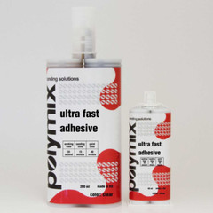 Polymix Black Automotive Rigid Plastic Repair & Adhesive Cartridge 200ml Clear
