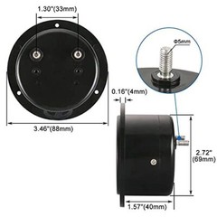Dc 30v Round Voltmeter Voltage Meter 65c5 Gauge Analog Panel Class 2.5 Ce