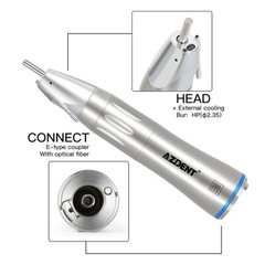 AZDENT Dental 1:1 Fiber Optic Surgical Straight Nose Cone Low Speed Handpiece