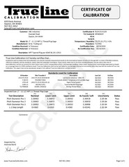 Long Form Calibration Certs For Thread Gage (Purchased w/ M & J Tooling Gage)