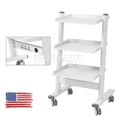 ETERFANT 3 Tiers Dental Trolley Medical Cart Mobile Tool Rolling Cart Dental Lab