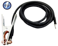 15 ft 6 awg HD Welding Ground Cable Clamp 1/4″ Lug Miller 130 135 140 175 U.S.A