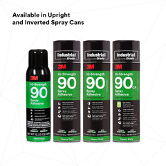 3M Hi-Strength 90 Spray Adhesive 17.6oz Clear Glue Wood Metal Plastic Laminate