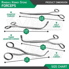 4 Pcs Set Randall Kidney Stone Forceps Surgical & Veterinary Inst German Grade