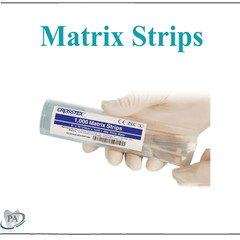 Dental Matrix Clear Strips 4 x 3/8″ (10cm x 10cm), .002″ Thick Mylar, 1000/Tube