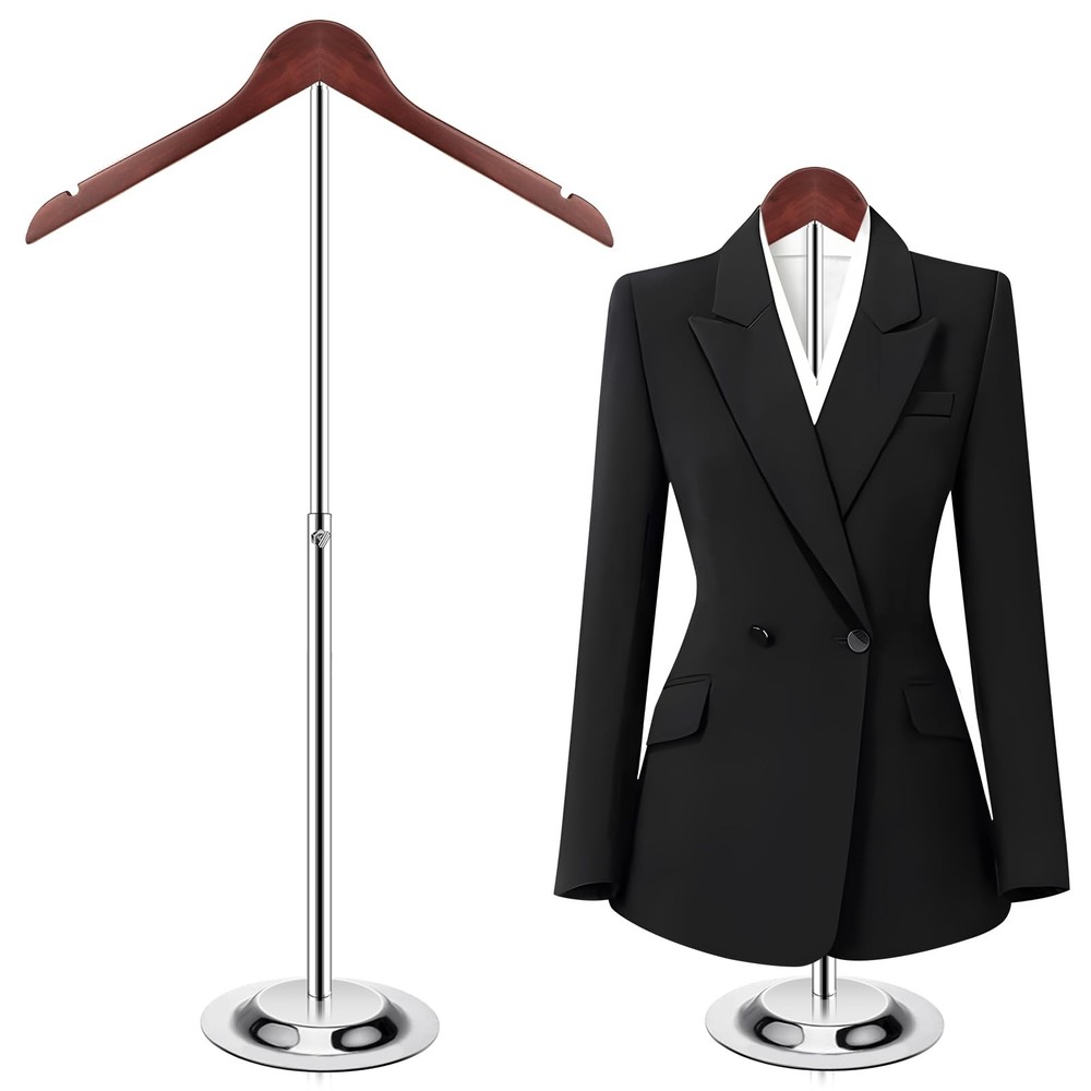 T Shirt Display stand for Vendors, Adjustable 18.5-31.5 inches, 1-Pack Brown