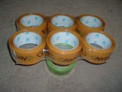 6 Rolls Packing TAPE Yellow Ebay LOGO Shipping 2″ 75 Yard 2.7mil Thick