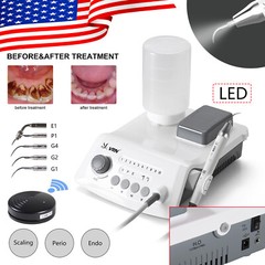 VRN A8 Dental Cordless Ultrasonic Piezo Scaler LED Detachable Handpiece +5 Tips