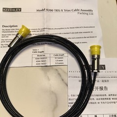 Keithley 4200-TRX-3 Low Noise Triax Cable, 3-Slot Connectors, 3 Meters/10ft