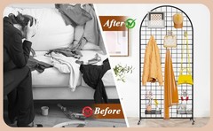 Display Grid Rack 5.2 ft Panel Detachable Stand Craft Art Gridwall Retail Tower