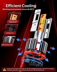 Torchbeam D2S D2R HID Bulbs, 30000LM 6000K Cool White 45W Xenon Bulbs, 85122 662