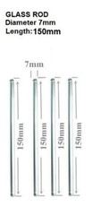 Glass Stirring Rods 6″ (7mm) Diameter for Lab, Kitchen, Science Education 4/Pack
