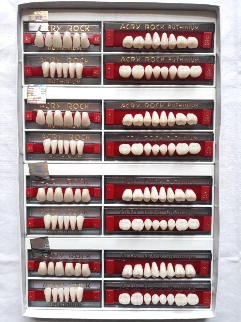 Teeth Acrylic Denture Ruthinium Acryrock 4 Full Set A1 M13, M14, M15, M17, M18