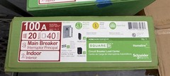 Square D Homeline 100A 20-Space 40-Circuit Indoor Main Breaker Plug-On Neutral